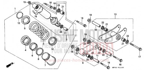 COUSSIN ARRIERE (CBR600FM/2M/N/2N/2P) CBR600FM de 1991